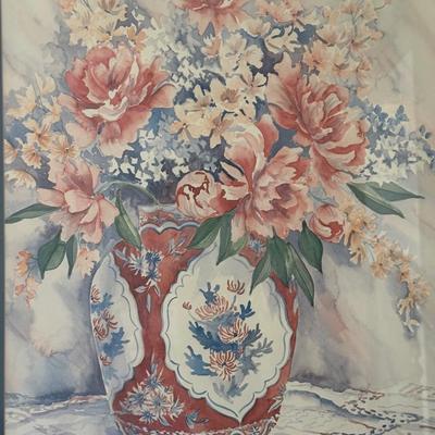 Dorothy Shoemaker Signed & Framed Floral Print