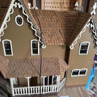 Handmade Miniature Doll House With Stand and Light
