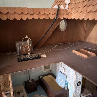 Handmade Miniature Doll House With Stand and Light