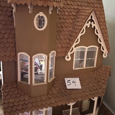 Handmade Miniature Doll House With Stand and Light