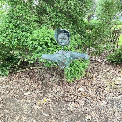 G331 Copper Scarecrow Garden Ornament