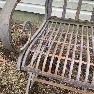 G340 Metal Rocking Love Seat