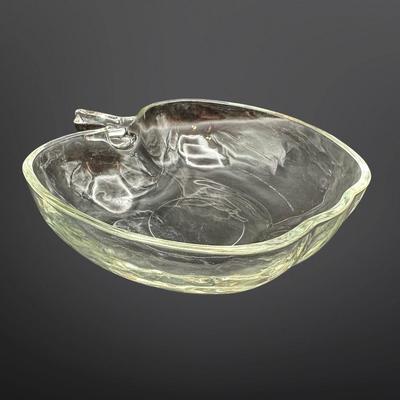 Set of 4 Clear Glass Apple-Shaped Bowls