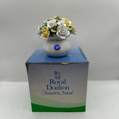Royal Doulton “Nearest to Nature” Porcelain Flower Arrangement with Original Box