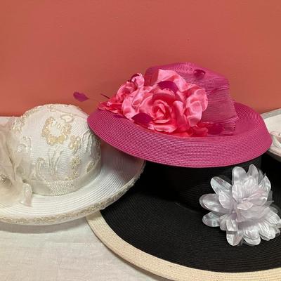 Sale Photo Thumbnail #5: 5 beautiful women's fashion hats, no damage