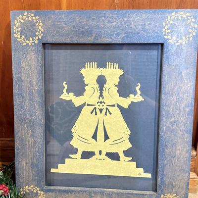 LOT 312B: Vintage Felt Reindeer w/ Music Themed Christmas Ornaments, Iron Trivets & More