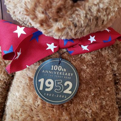 LOT 250F: Red White and Blue Decor; Candles, Gund Bear, Blanket, and So Much More