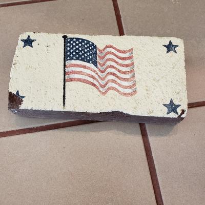 LOT 250F: Red White and Blue Decor; Candles, Gund Bear, Blanket, and So Much More