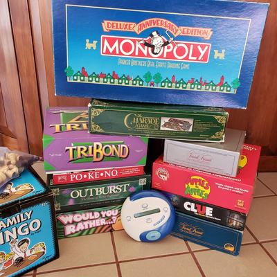 LOT 301D: Game Night! Charade, Trivial Pursuit, Deluxe Anniversary Monopoly, and More