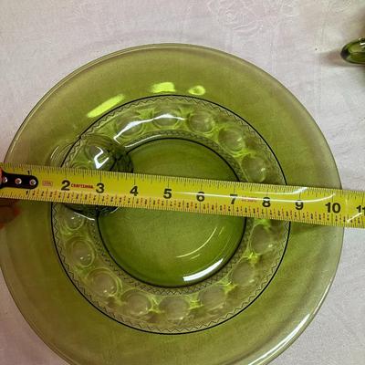 Sale Photo Thumbnail #65: Set of 12 - 10.5" plates with indention for cup, 9 cups included
