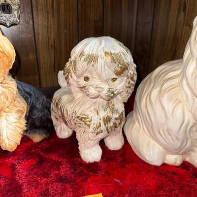 Sale Photo Thumbnail #306: Three large ceramic(?) figures