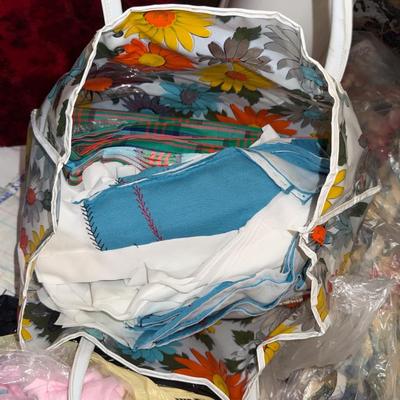 Sale Photo Thumbnail #342: Magazines, tons of extra fabric scraps, large roll of drapery fabric