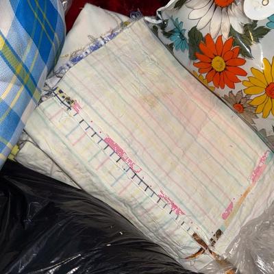 Sale Photo Thumbnail #344: Magazines, tons of extra fabric scraps, large roll of drapery fabric