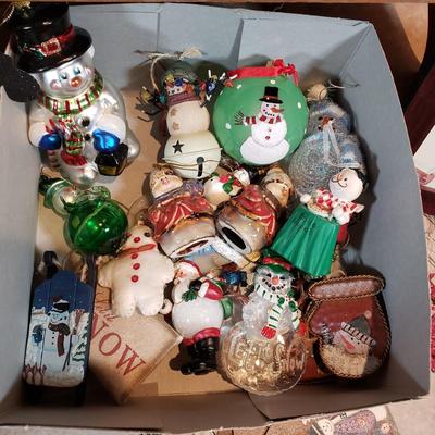 LOT 306B: Huge Collection of Snowman Themed Winter Seasonal Decor
