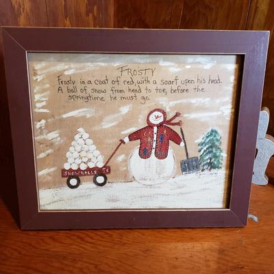 LOT 306B: Huge Collection of Snowman Themed Winter Seasonal Decor