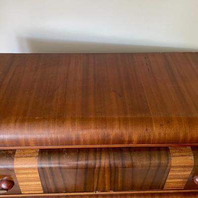Men's vintage Art Deco "waterfall" inlay dresser