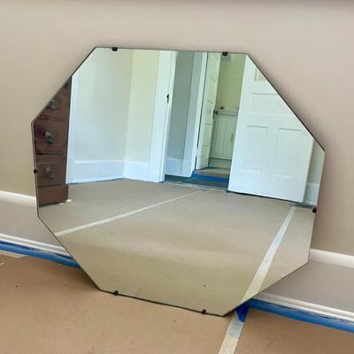 Vintage octagonal wall mirror