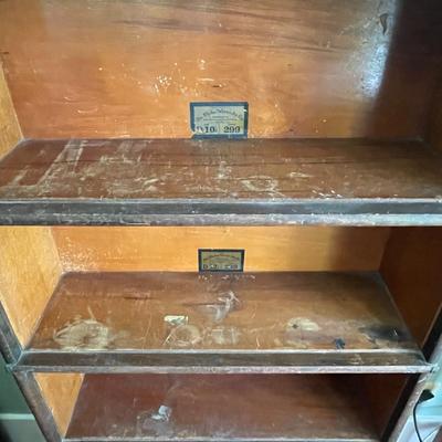 Vintage stackable 4-drawer staggered Globe-Wernicke D 12-1/4 barrister bookcase