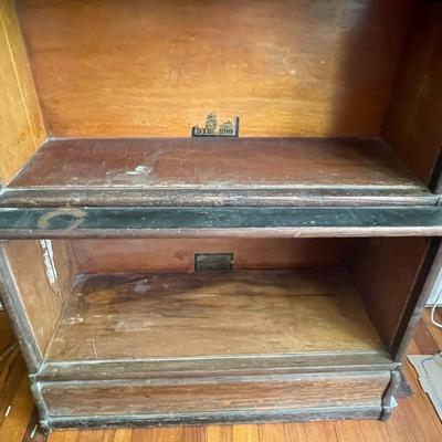 Vintage stackable 4-drawer staggered Globe-Wernicke D 12-1/4 barrister bookcase