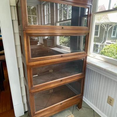 Vintage stackable 4-drawer Globe-Wernicke D 12 barrister bookcase