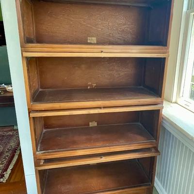Vintage stackable 4-drawer Globe-Wernicke D 12 barrister bookcase