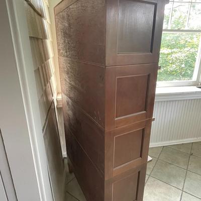 Vintage stackable 4-drawer Globe-Wernicke D 12 barrister bookcase