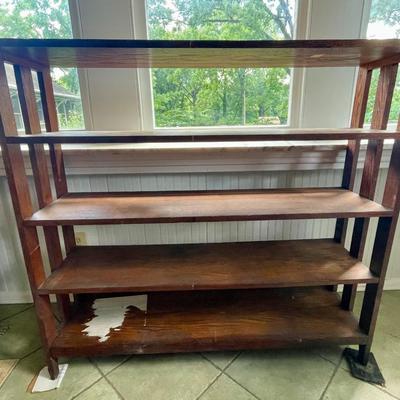 Vintage Arts-and-Crafts open bookcase