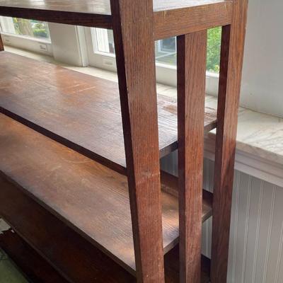 Vintage Arts-and-Crafts open bookcase