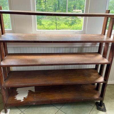 Vintage Arts-and-Crafts open bookcase