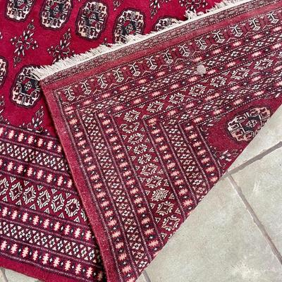 Vintage Persian "Bokhara" hand-knotted area rug