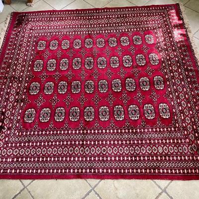 Vintage Persian "Bokhara" hand-knotted area rug