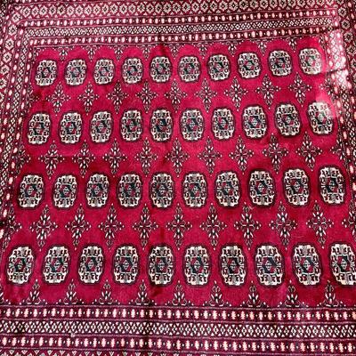 Vintage Persian "Bokhara" hand-knotted area rug