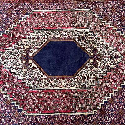 Vintage Persian "Senneh" hand-knotted area rug