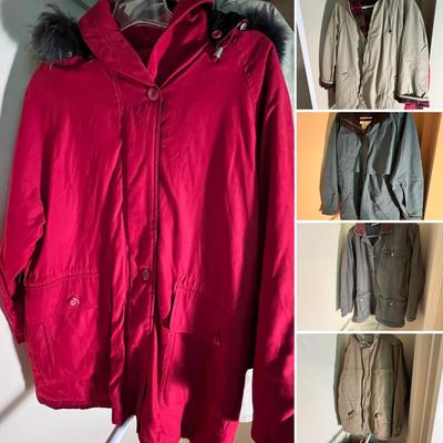 London Fog, Lands End, St John’s Bay & More Women’s Winter Jackets Size M/L (GB1-RG)