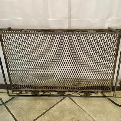 Wrought iron rolling patio bar/drink cart with removable tray