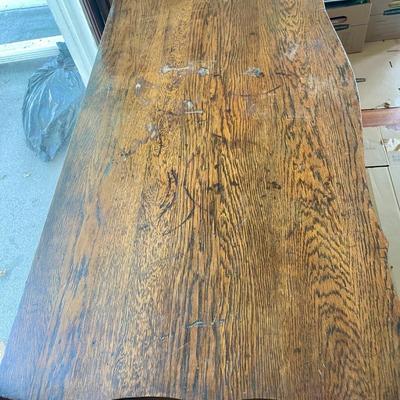 Vintage oak 3-drawer dresser on casters