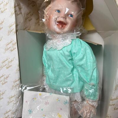Lot of 2 Collectible Porcelain Dolls by Knowles