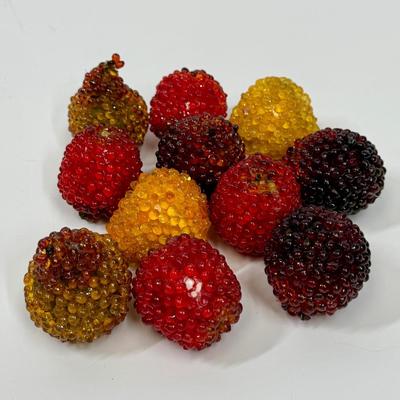 Vintage Mid Century 14 Beaded Push Pin Fruit Hand Made