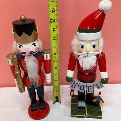 Sale Photo Thumbnail #202: set of 2 13-14" tall wooden nutcrackers