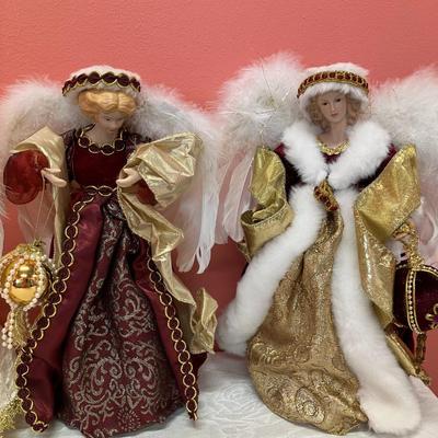 Sale Photo Thumbnail #221: Grouping of 4 vintage angel tree toppers/angel decor