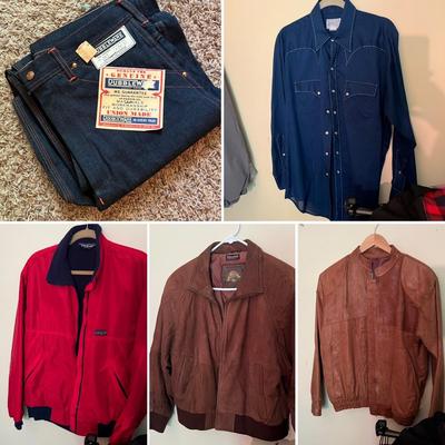 Dubbleware Jeans, Patagonia + Leather Bomber Jacket & More Vintage Clothing (GB2-RG)