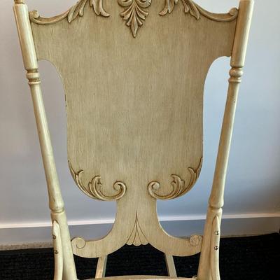 Sale Photo Thumbnail #253: Petite whitewashed vintage rocking chair