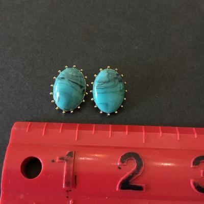 Cute faux stone stud earrings