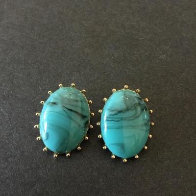 Cute faux stone stud earrings