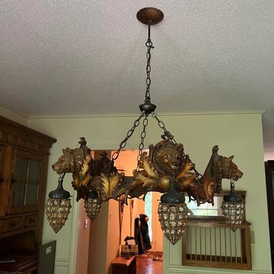 Bear Heads Chandelier (DR-RG)