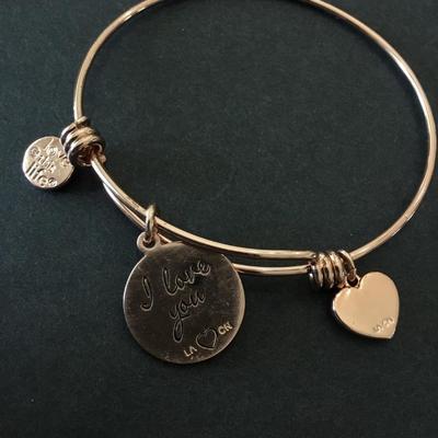 Cute rose gold tone charm bracelet