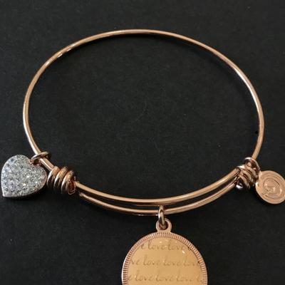 Cute rose gold tone charm bracelet
