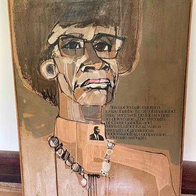 "Shirley Chisholm" Civil Rights art by Johanna Vogelsang, 1975