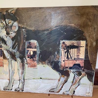 "Wolf" Civil Rights art by Johanna Vogelsang - unframed, 1992