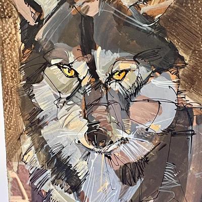 "Wolf" Civil Rights art by Johanna Vogelsang - unframed, 1992